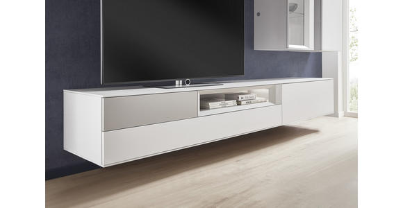 WOHNWAND 285/199/47 cm in Grau - Grau, Design, Glas/Holzwerkstoff (285/199/47cm) - Dieter Knoll
