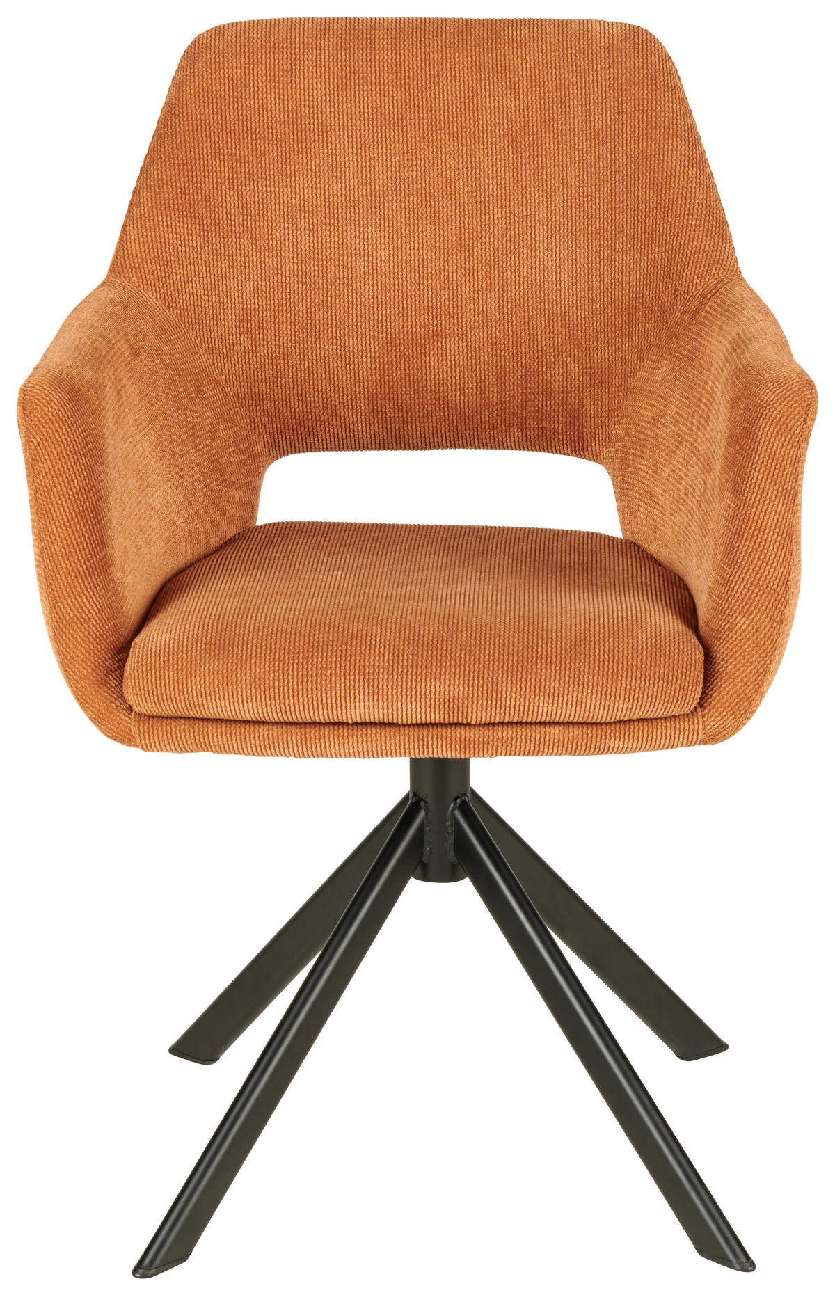 ARMLEHNSTUHL  in Eisen Webstoff  - Schwarz/Braun, Design, Textil/Metall (55/88/61cm) - Novel
