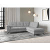 ECKSOFA in Flachgewebe Grau  - Schwarz/Grau, Modern, Textil/Metall (244/212cm) - Sit & More