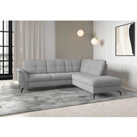 ECKSOFA in Flachgewebe Grau  244/212 cm  - Schwarz/Grau, MODERN, Textil/Metall (244/212cm) - Sit & More