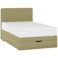 BOXSPRINGBETT 140/200 cm  in Olivgrün  - Schwarz/Olivgrün, KONVENTIONELL, Holzwerkstoff/Kunststoff (140/200cm) - Welnova