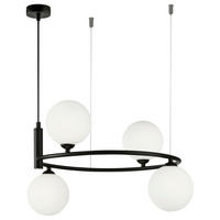PENDELLEUCHTE  43,5/28/39 cm   - Schwarz, Basics, Glas/Metall (43,5/28/39cm) - MAYTONI