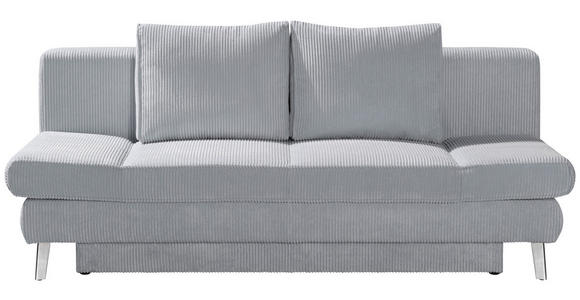 SCHLAFSOFA  in Cord Grau  - Chromfarben/Grau, Design, Textil/Metall (200/85/90cm) - Xora