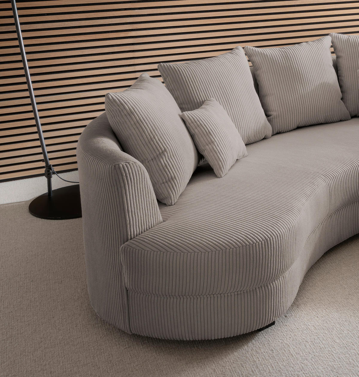 SOFFA i textil gråbrun  - gråbrun/grå, Design, textil/plast (300/160cm) - Livetastic