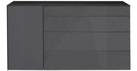 SIDEBOARD 169/89/42 cm in Anthrazit - Anthrazit/Schwarz, Design, Glas/Holzwerkstoff (169/89/42cm) - Novel