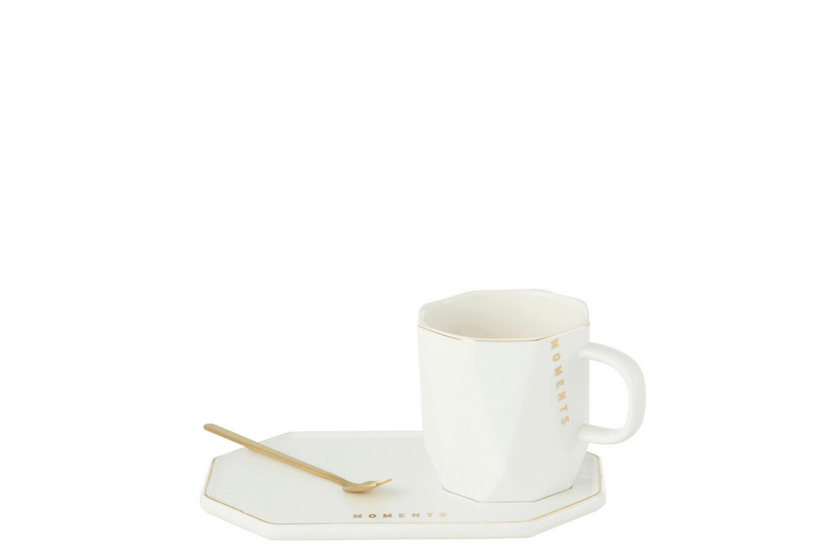 BECHER  - Weiss, Basics, Keramik (17,8/12,2/8cm) - Ambia Home