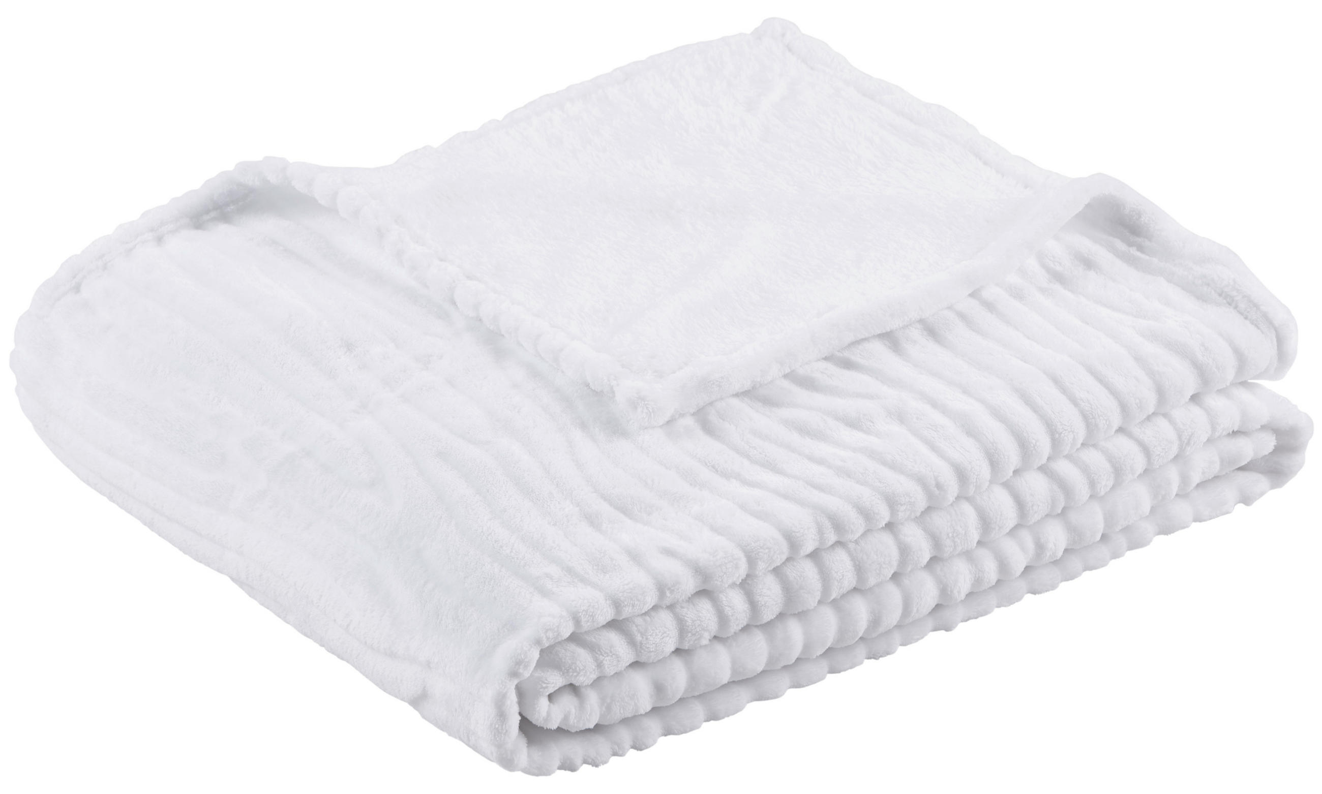 Kuscheldecke Milo Weiß 180x220 Cm