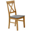 STUHL Grau, Laugenfarbig Kiefer massiv  - Laugenfarbig/Grau, ROMANTIK / LANDHAUS, Holz (45/94/43cm) - Boxxx