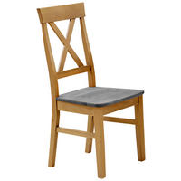 STUHL Laugenfarbig, Grau Kiefer massiv  - Laugenfarbig/Grau, ROMANTIK / LANDHAUS, Holz (45/94/43cm) - Boxxx