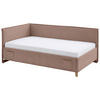 POLSTERLIEGE in Flachgewebe Rosa  - Eichefarben/Birkefarben, Konventionell, Holz/Textil (90/200cm) - home24