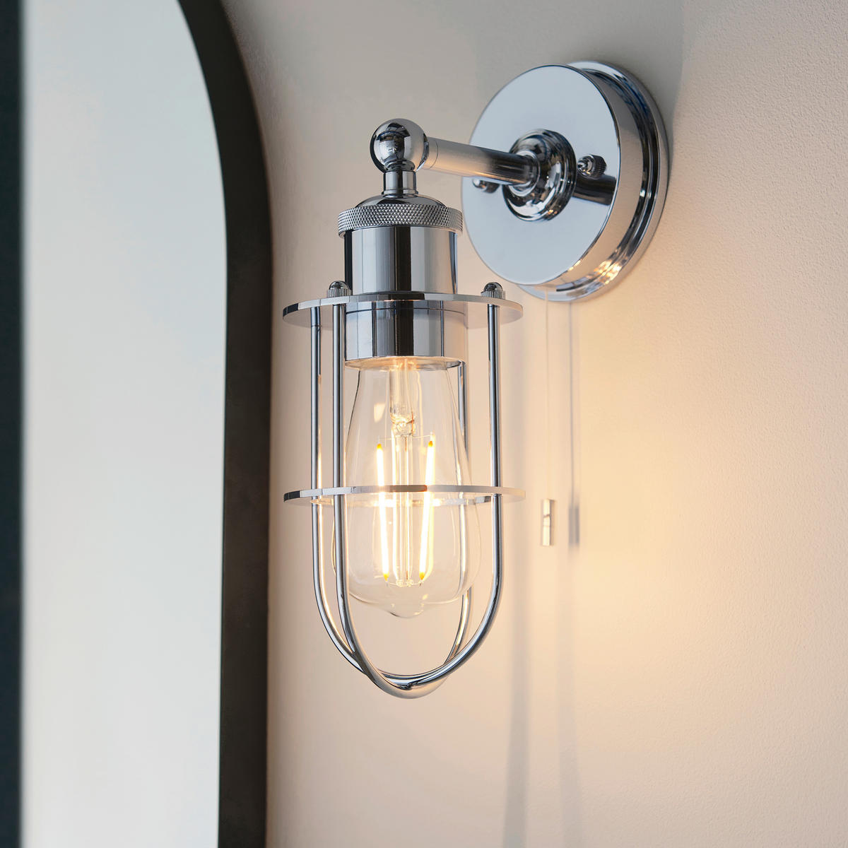 BADEZIMMER-WANDLEUCHTE 11/28,6 cm   - Chromfarben, KONVENTIONELL, Metall (11/28,6cm) - ENDON