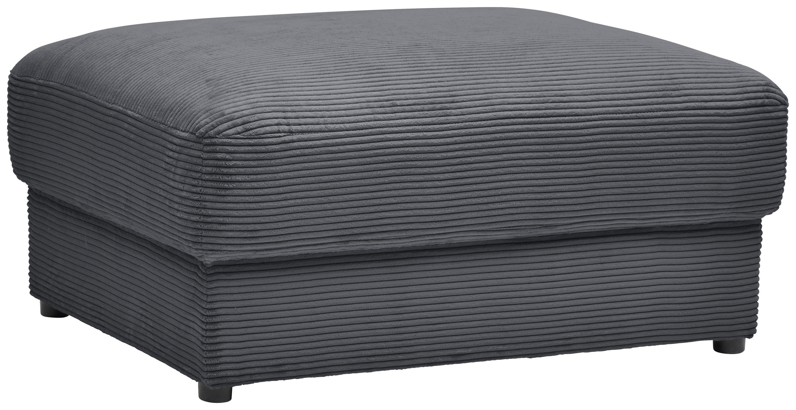 HOCKER Cord Graphitfarben - Schwarz/Graphitfarben, MODERN, Kunststoff/Textil (100/47/80cm) - Carryhome