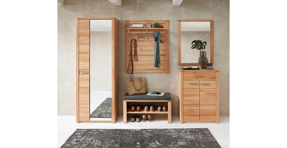 GARDEROBE 5-teilig  in 268/201/40 cm  - Buchefarben, Natur, Glas/Holzwerkstoff (268/201/40cm) - Linea Natura