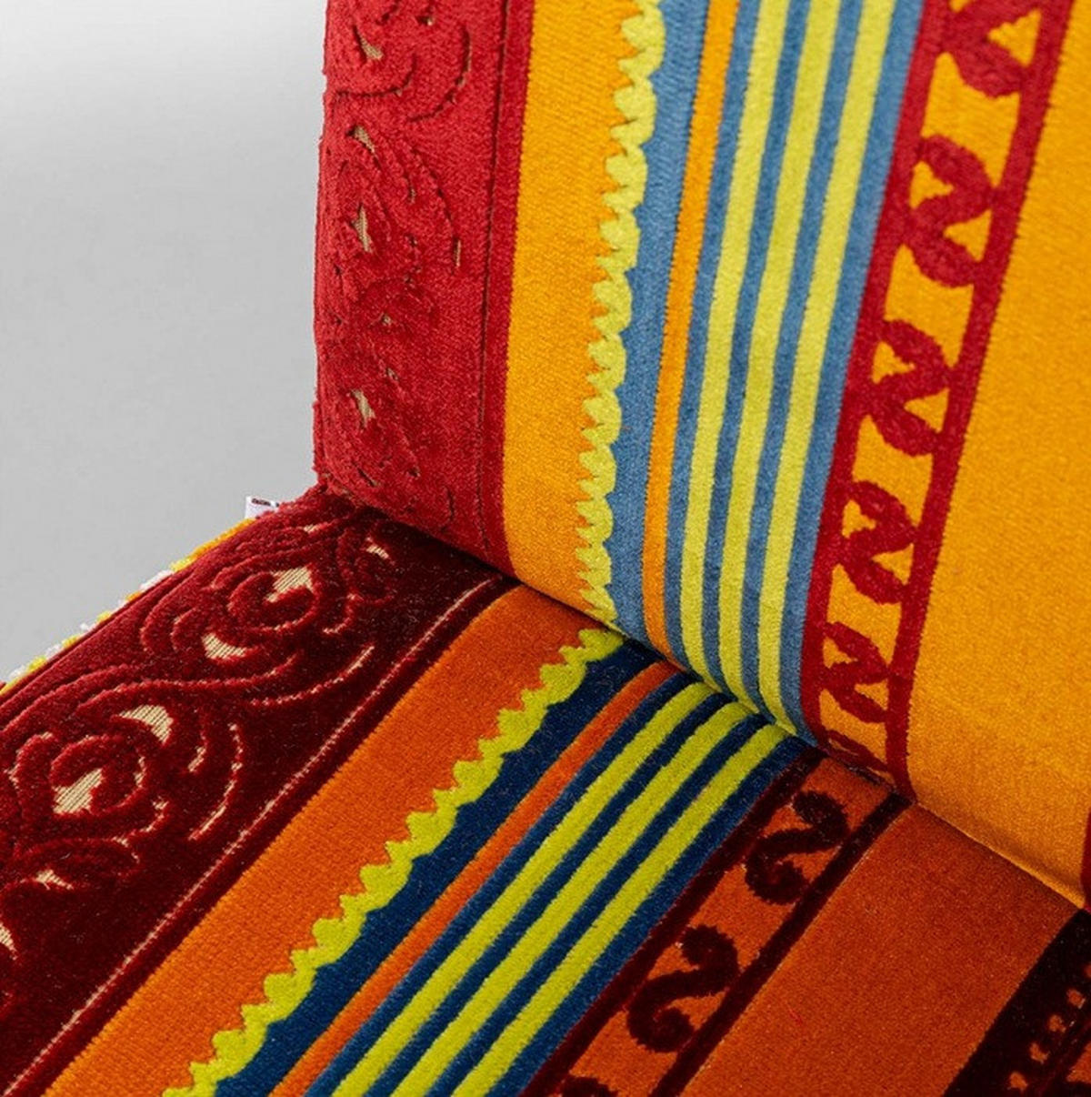 STUHL  in Textil  - Dunkelbraun/Multicolor, Design, Holz/Textil (46/97/65cm) - Kare-Design