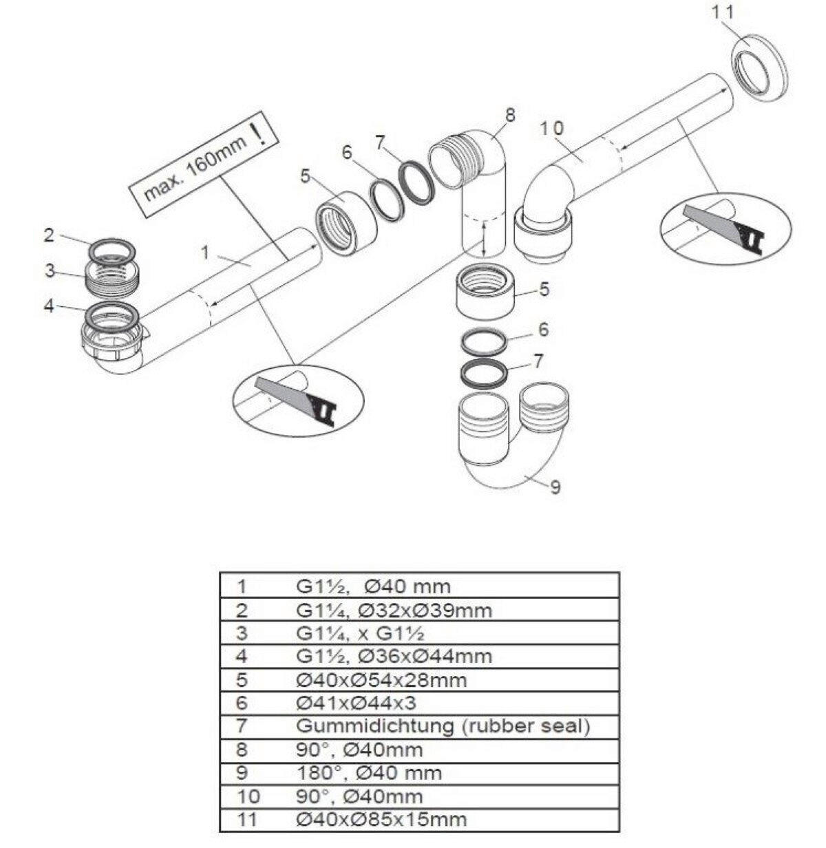 SIPHON 17/8,3/33 cm  - Weiß, Basics, Kunststoff (17/8,3/33cm) - MID.YOU