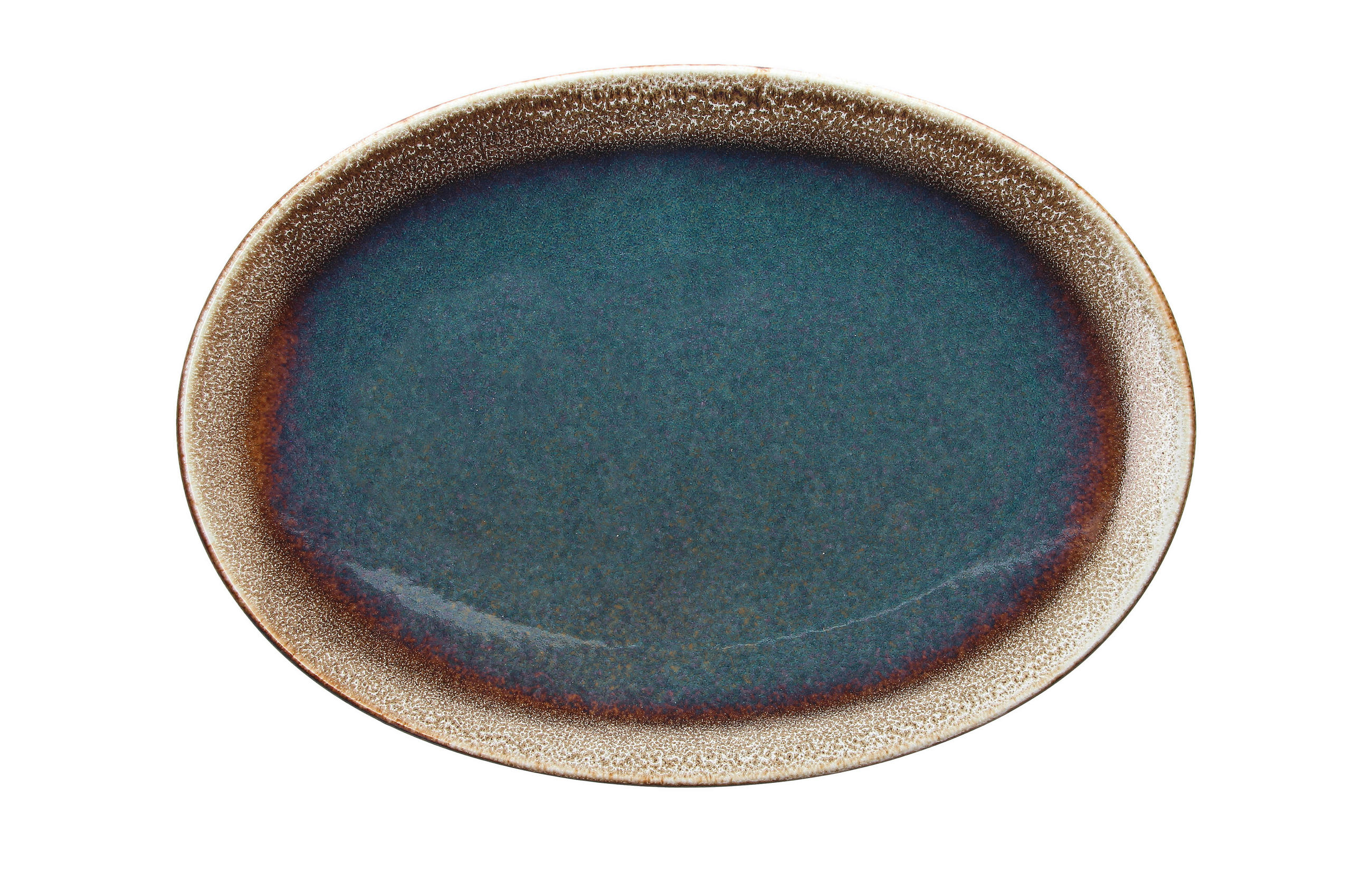 TANJUR   36/26/2.5 cm          Bloom   - plava/crna, Basics, keramika (36/26/2.5cm) - Tognana