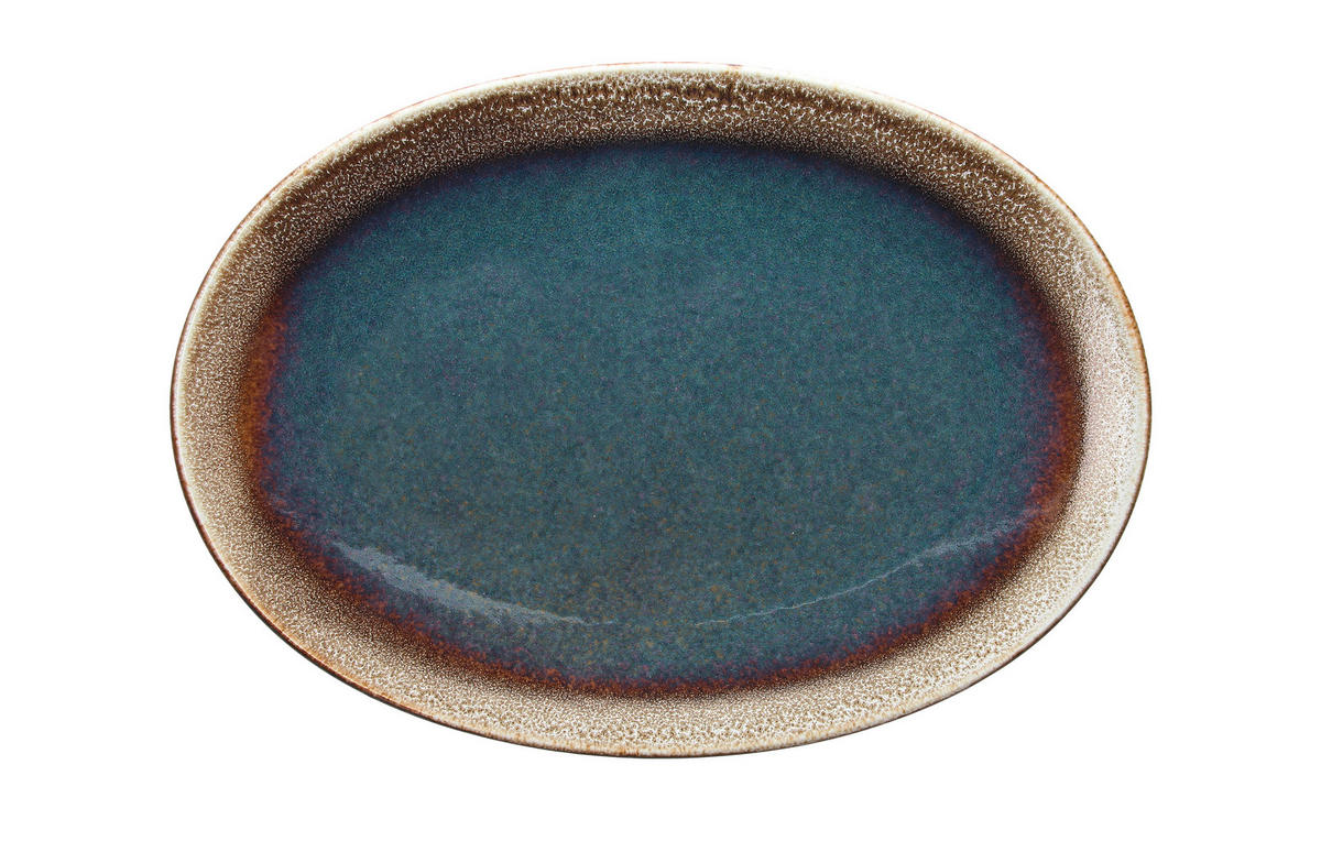 TANJUR   36/26/2.5 cm          Bloom   - plava/crna, Basics, keramika (36/26/2.5cm) - Tognana