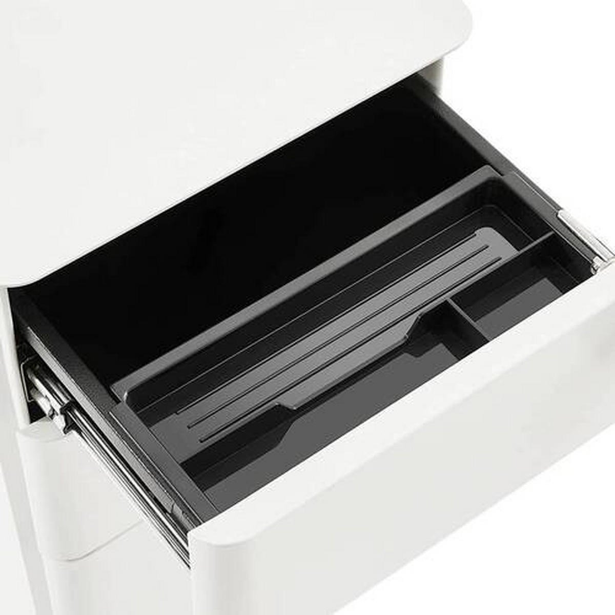 POJÍZDNÝ KONTEJNER, 30/59,2/46 cm - bílá, Basics, kov/plast (30/59,2/46cm) - Boxxx
