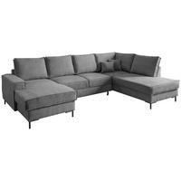 SJEDEĆA GARNITURA tekstil  antracit   - crna/antracit, Moderno, tekstil/metal (150/309/198cm) - MID.YOU