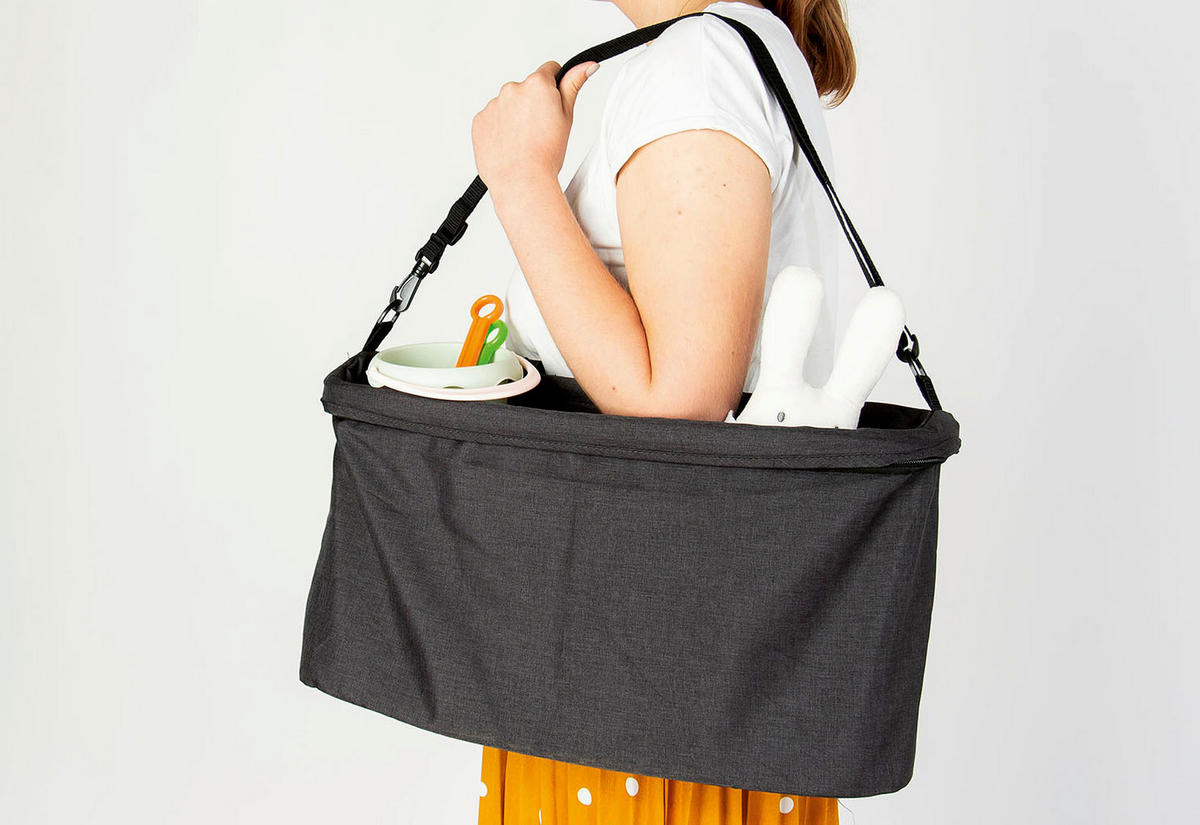 KOMBITRAGETASCHE - Anthrazit, Basics, Textil (50/26/15cm) - Pinolino