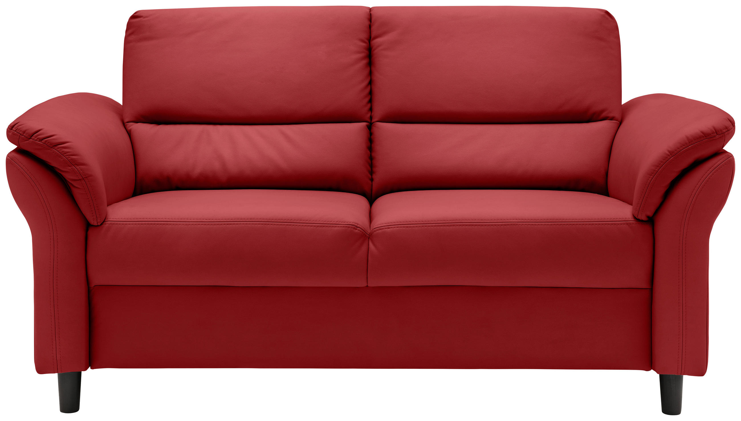 3-SITZER-SOFA in Lederlook Rot  - Rot/Schwarz, MODERN, Holz/Textil (192/90/89cm) - Livetastic