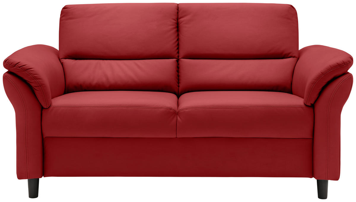 3-SITZER-SOFA in Lederlook Rot  - Rot/Schwarz, MODERN, Holz/Textil (192/90/89cm) - Livetastic