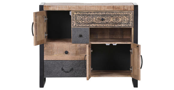 KOMMODE in 95/80/43 cm - Schwarz/Braun, Design, Holz/Holzwerkstoff (95/80/43cm) - Landscape