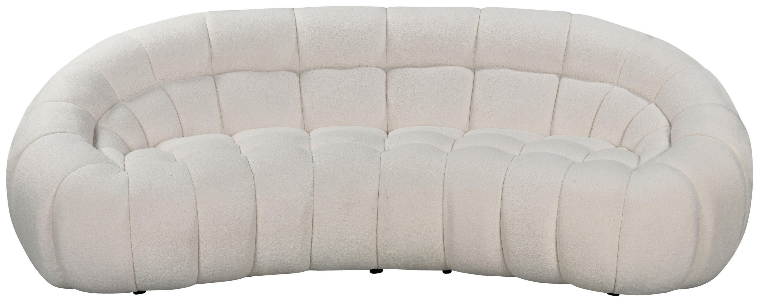 3-SITZER-SOFA Struktur Creme  - Creme/Schwarz, Design, Kunststoff/Textil (234/79/119cm) - Carryhome
