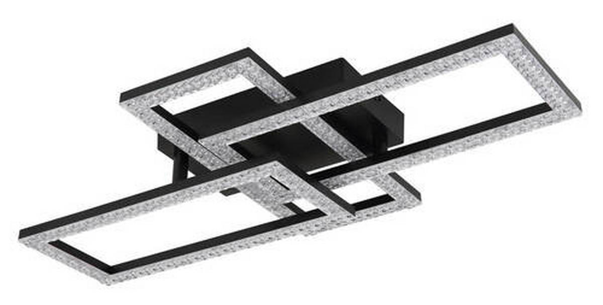 STROPNA LED-SVETILKA   //3000 K/230 V/ - črna/prozorno, Design, umetna masa (61,4/34/9,3cm) - Globo