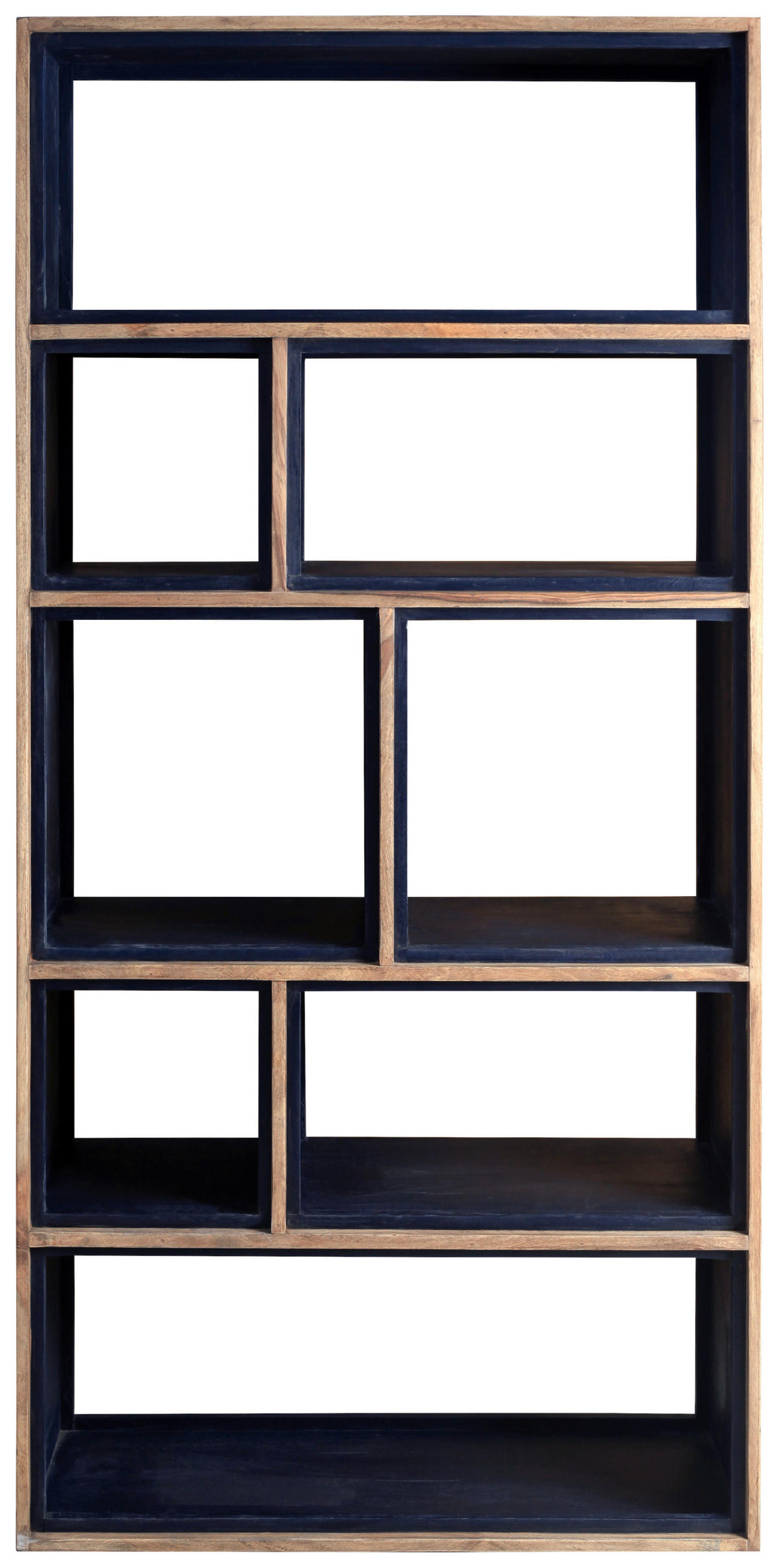 REGÁL, antracitová, farba indického palisandra, indický palisander, 90/180/35 cm - prírodná farba/antracitová, Lifestyle, drevo (90/180/35cm) - Landscape