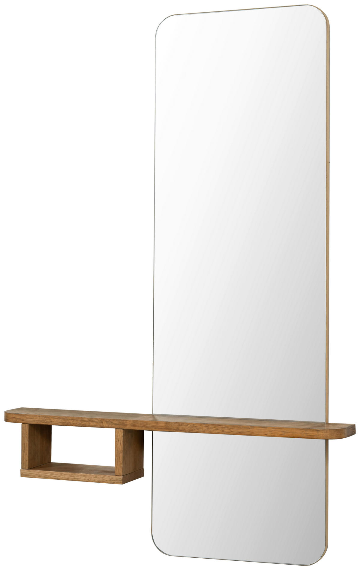 WANDSPIEGEL 80/120/12 cm    in rechteckig  - Eichefarben, Natur, Glas/Holz (80/120/12cm) - Linea Natura