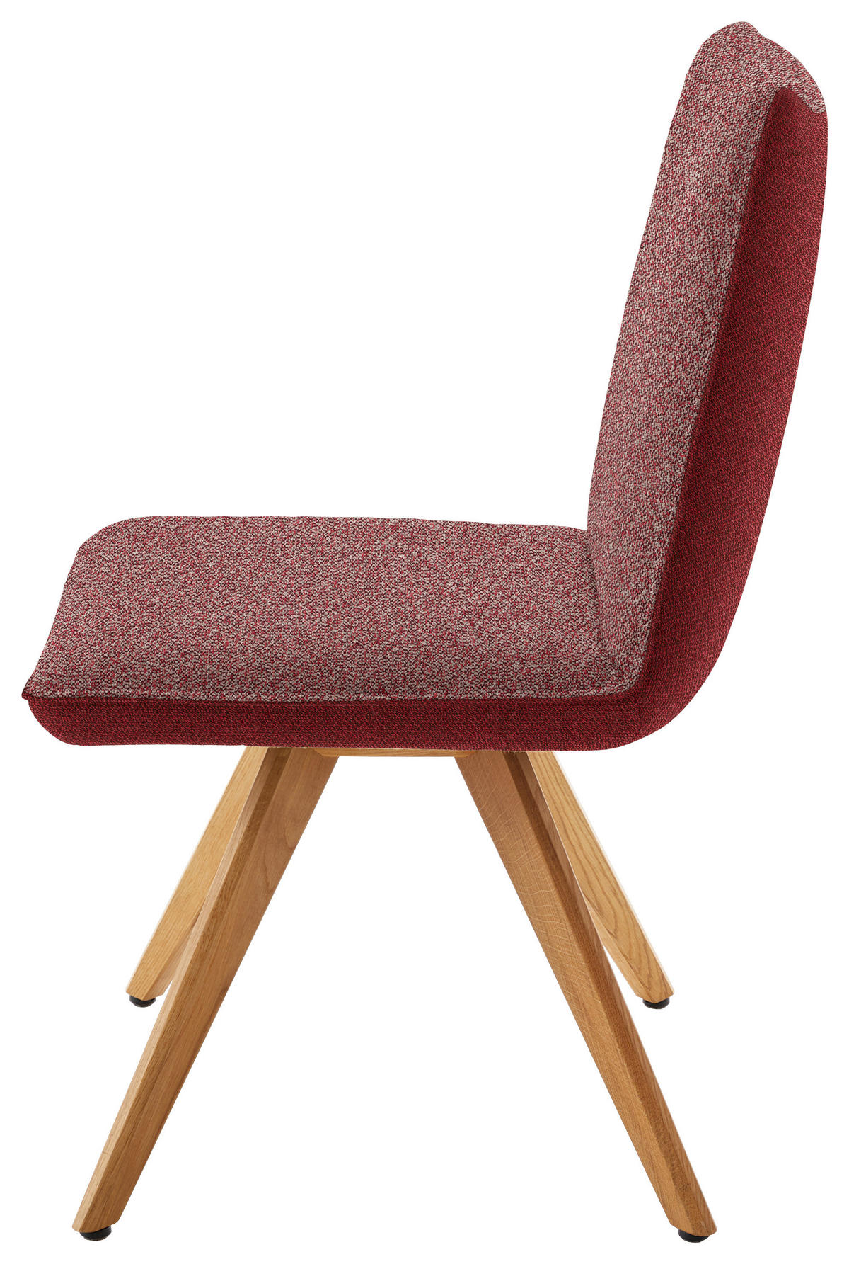 STUHL  in Flachgewebe  - Eichefarben/Rot, Design, Holz/Textil (48/91/63cm) - Koinor
