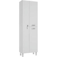 HOCHSCHRANK 60/193,5/37 cm  - Chromfarben/Weiß, MODERN, Holzwerkstoff/Metall (60/193,5/37cm) - MID.YOU