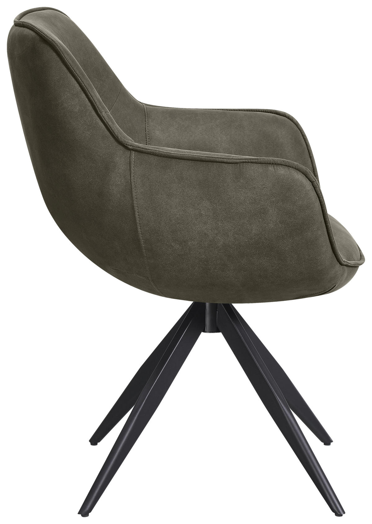 ARMLEHNSTUHL  in Eisen Webstoff, Mikrofaser  - Schwarz/Grau, Design, Textil/Metall (64/86/63cm) - Carryhome