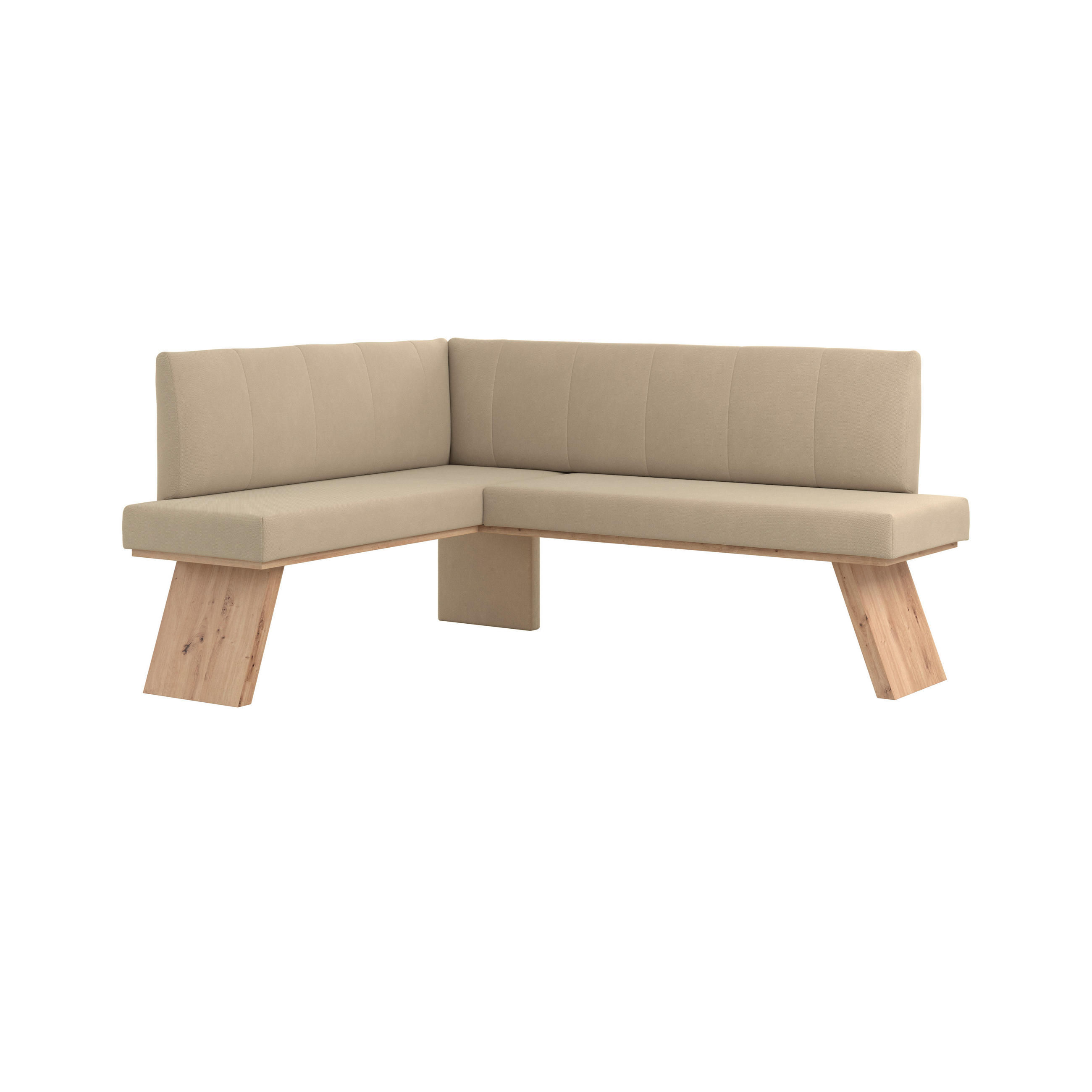 ECKBANK 150/185 cm Webstoff Beige   - Eichefarben/Beige, KONVENTIONELL, Textil (150/185cm) - Livetastic