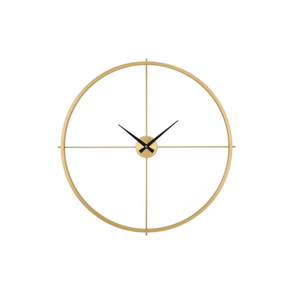 WANDUHR Goldfarben 48/48/0,4 cm  - Goldfarben, LIFESTYLE, Metall (48/48/0,4cm)