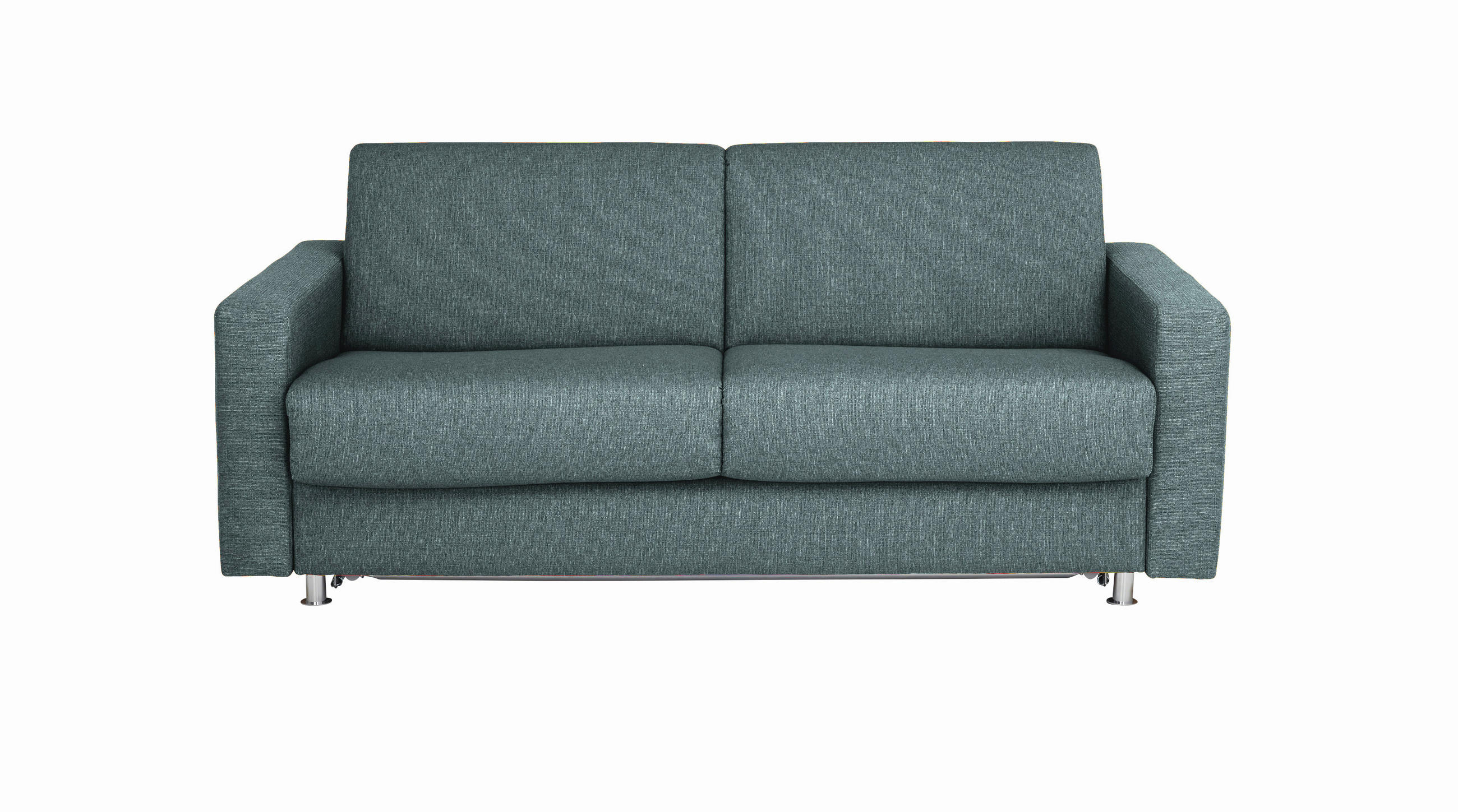 SCHLAFSOFA in Flachgewebe Petrol  - Chromfarben/Petrol, KONVENTIONELL, Textil/Metall (195/84/100cm) - Bali