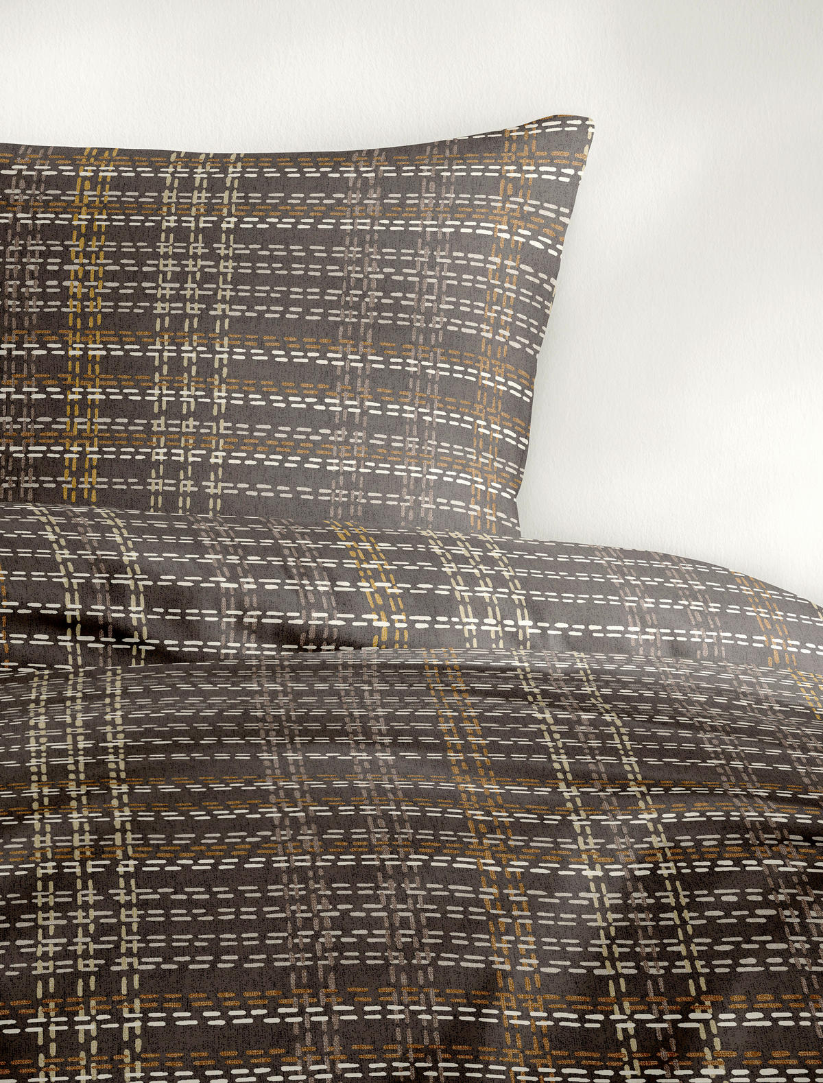 BETTWÄSCHE Biber 155/220 cm  - Braun, Design, Textil (155/220cm) - Bierbaum