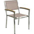 STAPELSESSEL Teakholz Edelstahl Beige, Braun - Beige/Braun, Design, Holz/Textil (58/88/60cm) - ZEBRA SÜD