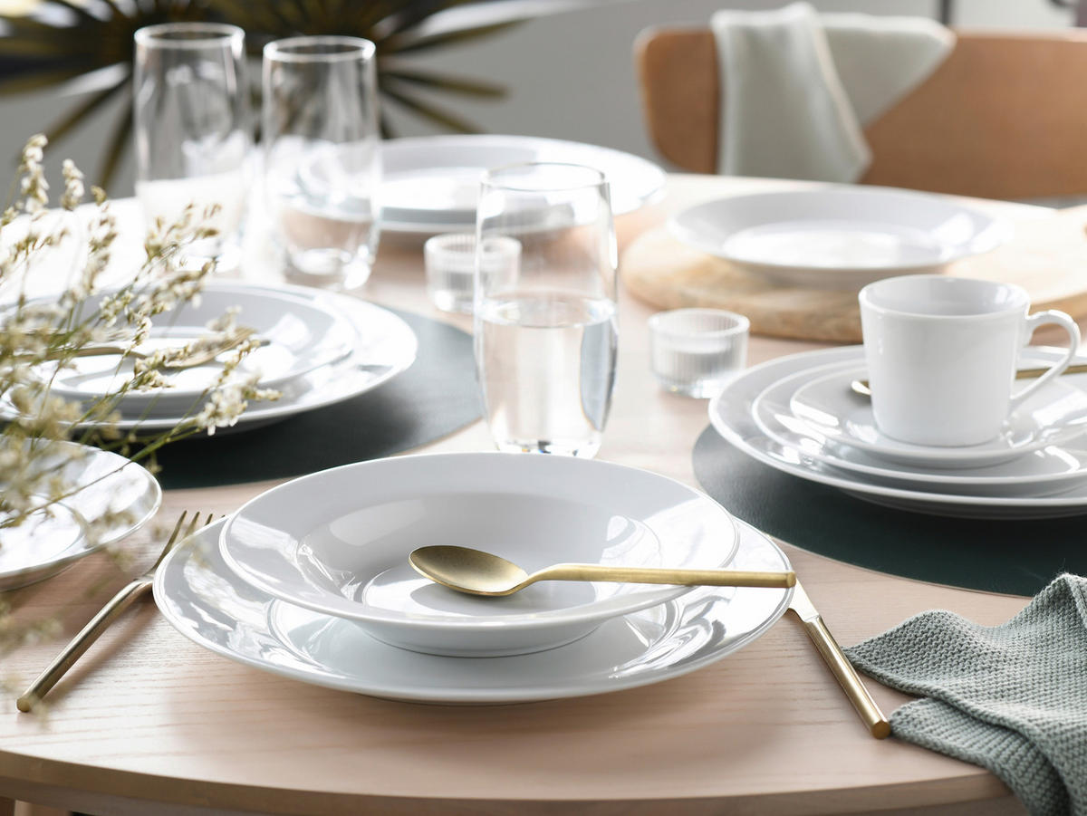 KOMBISERVICE Weiß Base weiß 42-teilig 6 Personen  - Weiß, Basics, Keramik - Creatable