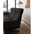 ECKSOFA Dunkelbraun Flachgewebe  - Dunkelbraun/Schwarz, Design, Textil/Metall (176-217/279-327cm) - Dieter Knoll