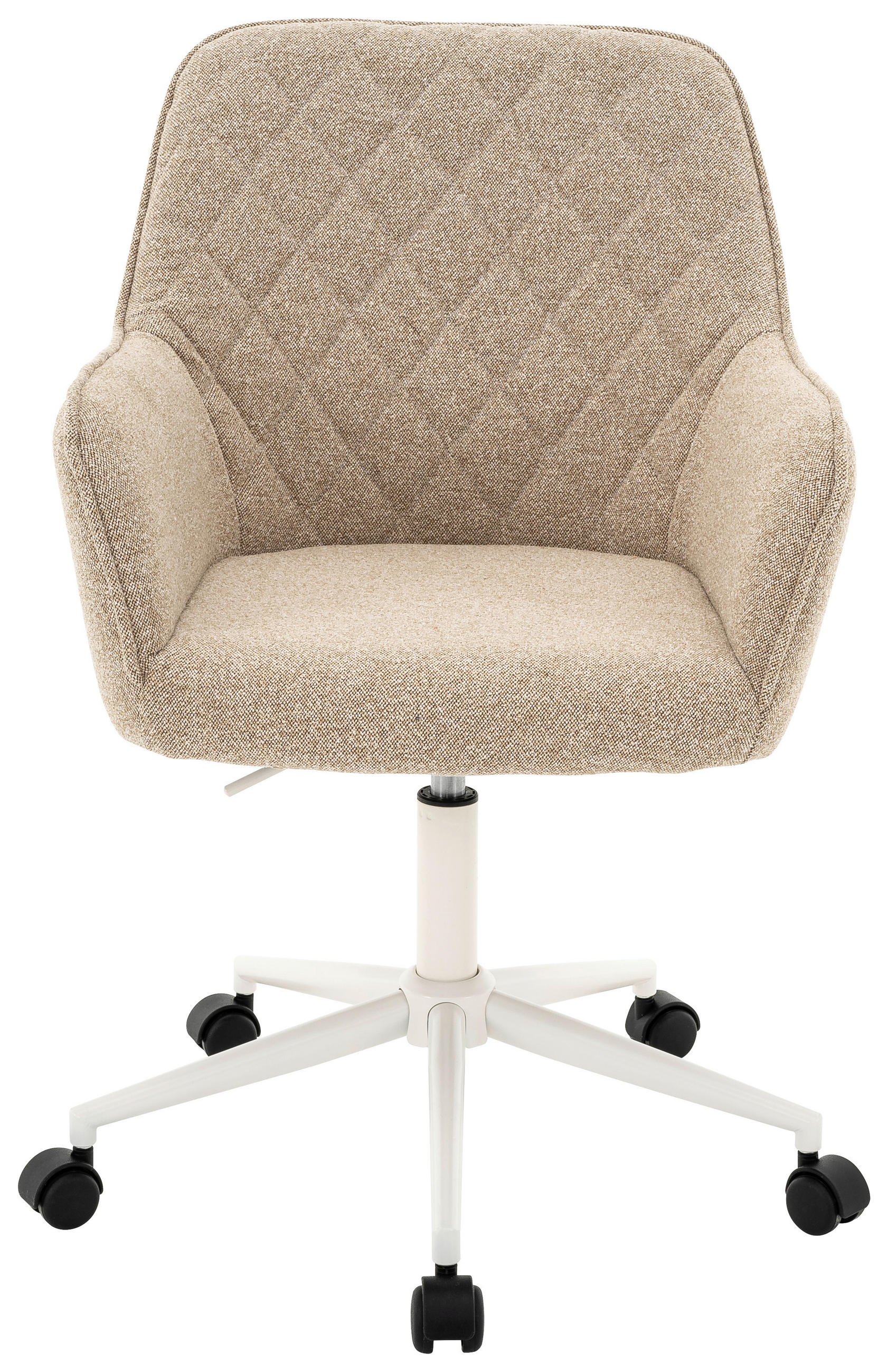 SCAUN ROTATIV țesătură culoare natur alb