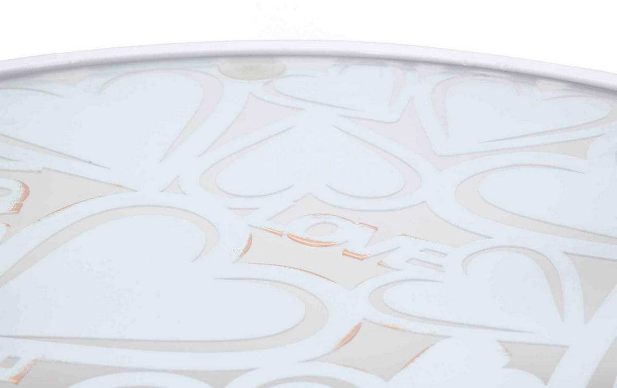 COUCHTISCH Spiegelglas Weiß  - Weiß, Basics, Glas/Metall (43,5/60/43cm)