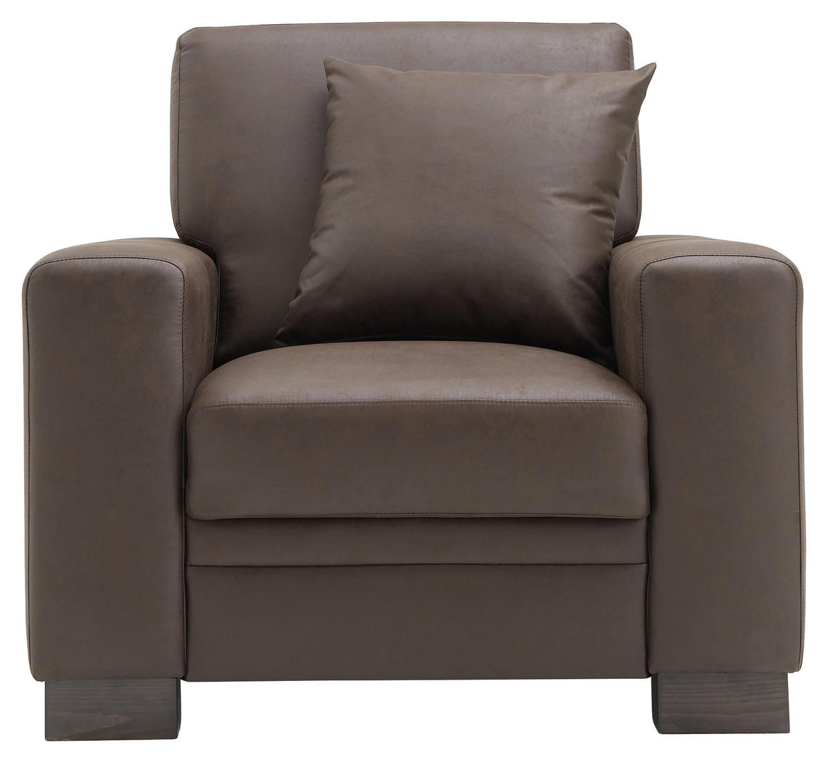 WOHNLANDSCHAFT in Flachgewebe Braun  - Braun, Design, Holz/Textil (163/319/241cm) - Beldomo System