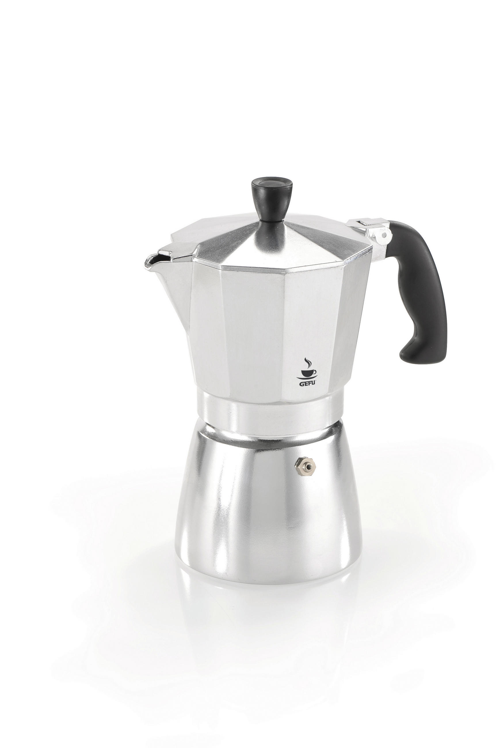 ESPRESSOKOCHER  - Schwarz/Alufarben, Basics, Kunststoff/Metall (14/8,6/15,8cm) - Gefu