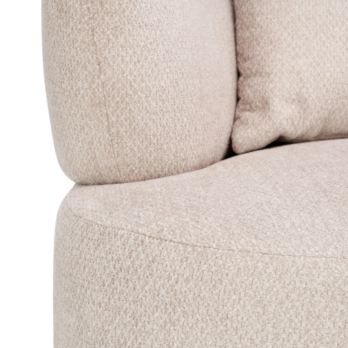 ECKSOFA Beige Chenille  - Dunkelgrün/Beige, MODERN, Kunststoff/Textil (235/166cm) - Hom`in