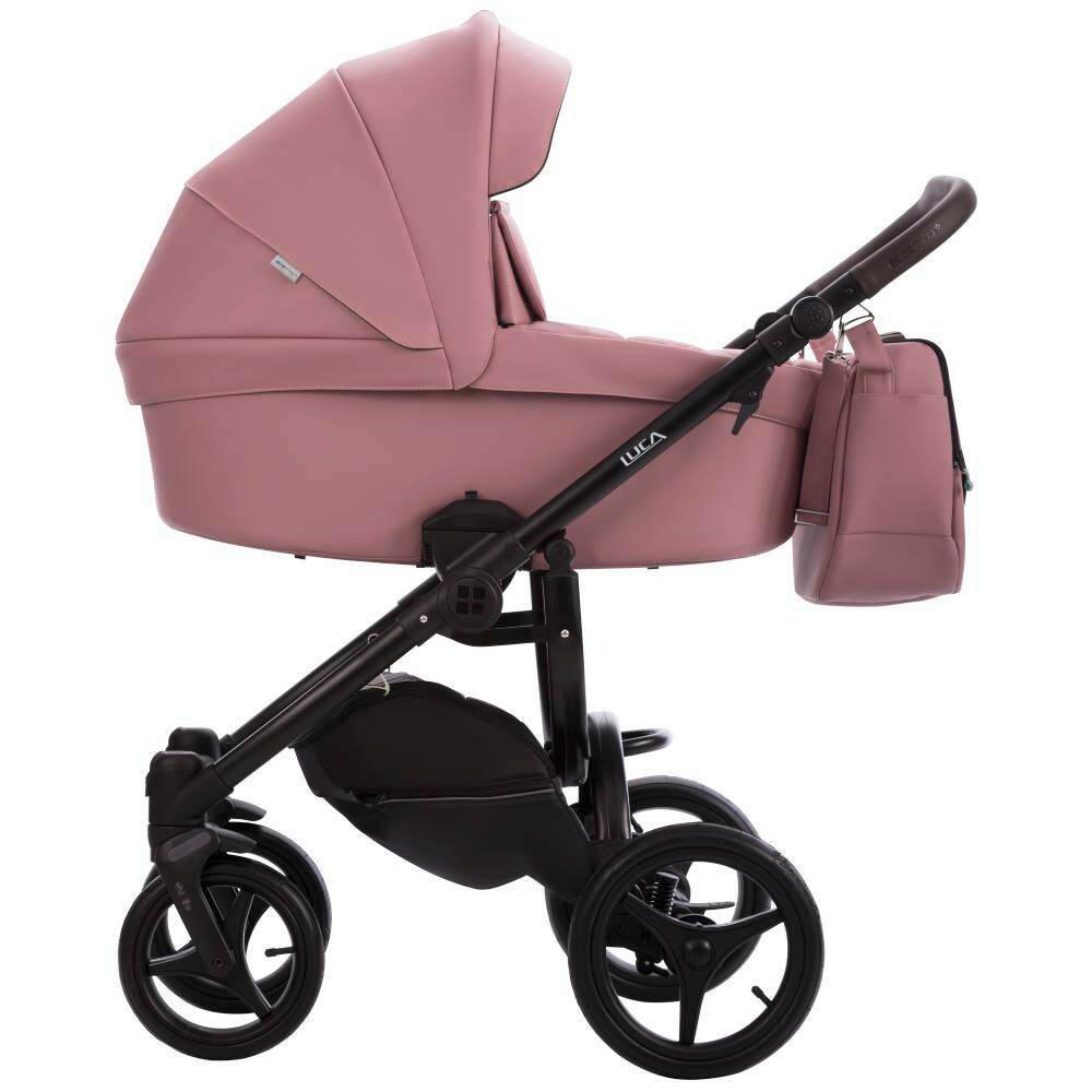 DJEČJA KOLICA  Luca Pro  - prljavo ružičasta/crna, Basics, tekstil/metal (50/90/50cm) - Bebetto