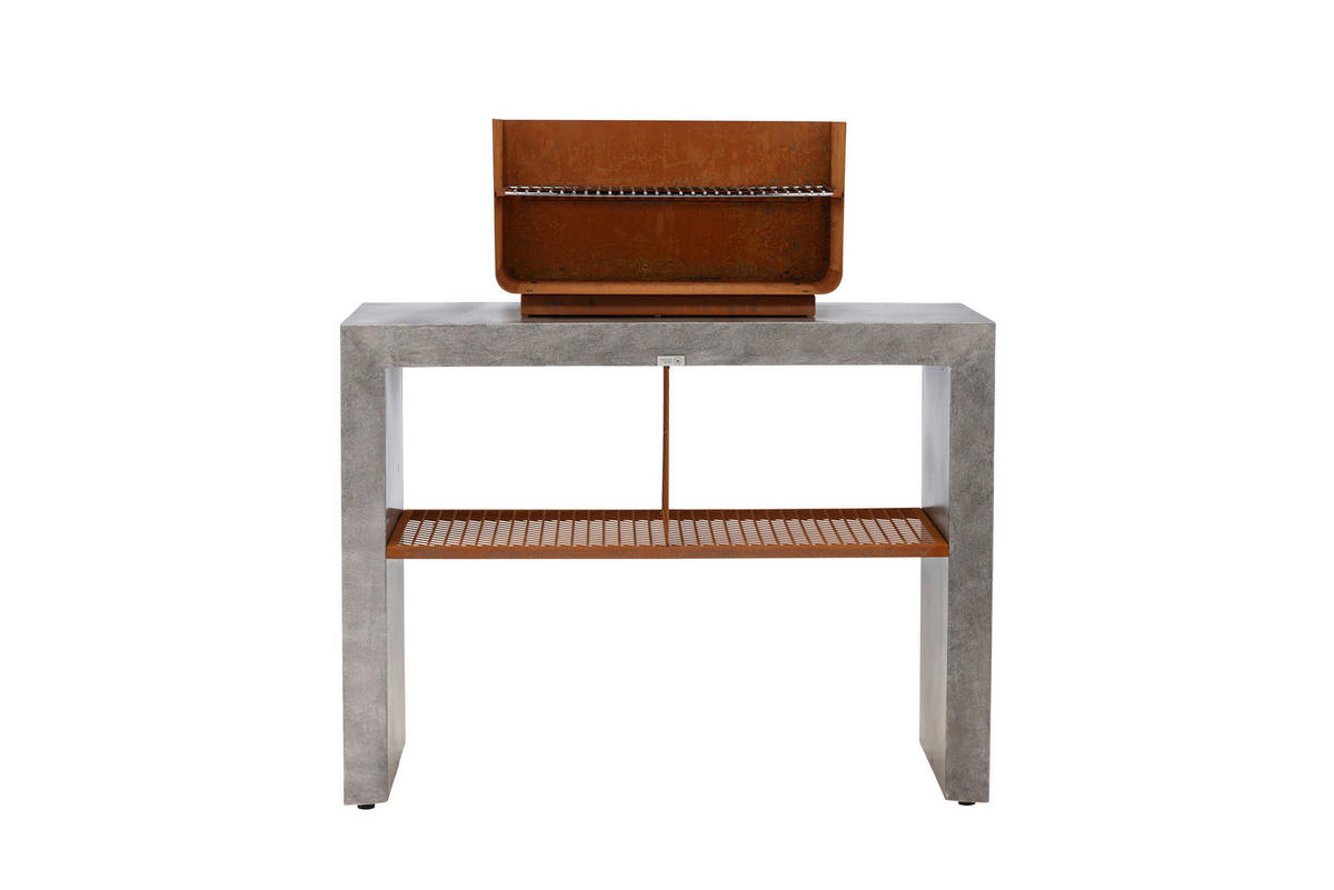 BARBECUE  Hellgrau  - Hellgrau, MODERN, Metall (120/90/60cm) - Gardenson