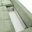 ECKSOFA  in Flachgewebe Hellgrün  - Schwarz/Hellgrün, KONVENTIONELL, Textil/Metall (180/295cm) - Carryhome