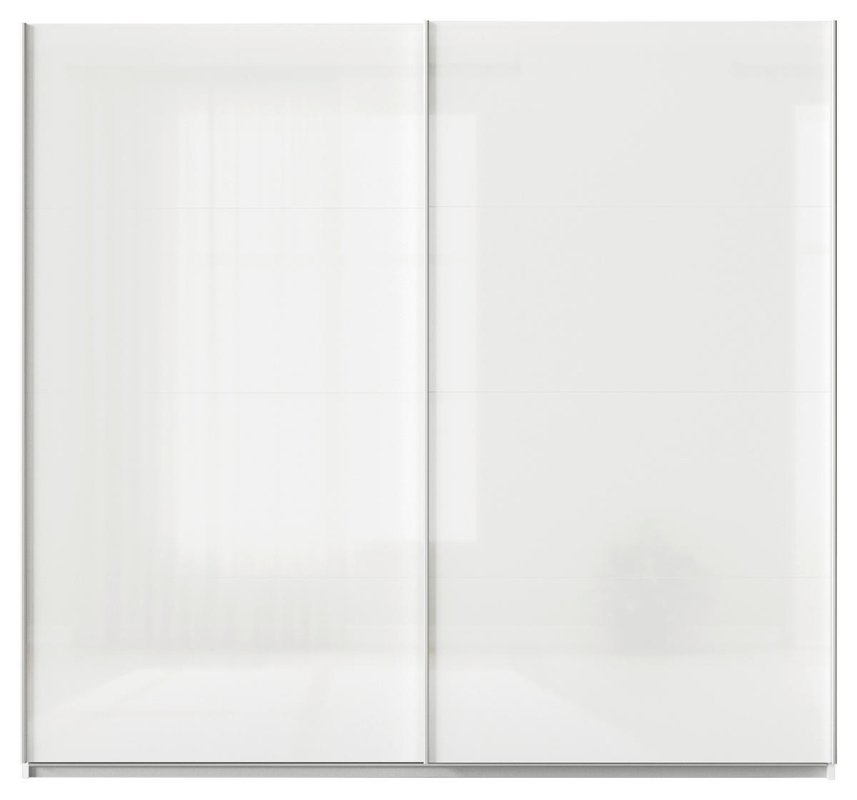 SCHWEBETÜRENSCHRANK  in Weiß  - Alufarben/Weiß, KONVENTIONELL, Holzwerkstoff/Metall (225/210/62cm) - Xora